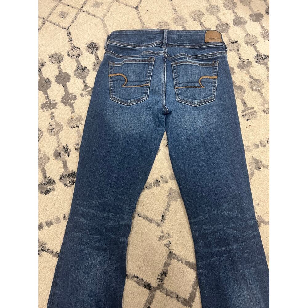 American Eagle Women's Jeans Flare Leg Low Rise Size 4 Long 4L - Picture 6 of 12